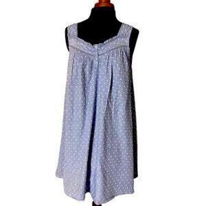 Croft & Barrow Light Blue Polka Dot Chemise